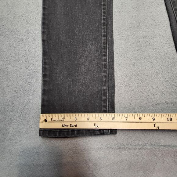 Levis Jeans Womens 6 Black Mid Rise Skinny Distressed Stretch Denim - Picture 5 of 10